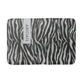 Monochrom-Tierdruck und -name Badematte (Vorderseite)