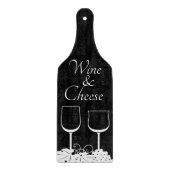 Monochrom-Wein- und Käsepaddel Schneidebrett (Vorderseite)