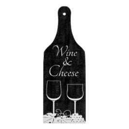 Monochrom-Wein- und Käsepaddel Schneidebrett