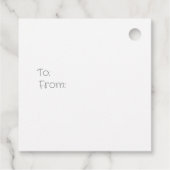 Monochromatic Black Geometric Swirls Pattern Geschenkanhänger (Rückseite)