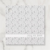 Monochromatic Black Geometric Swirls Pattern Geschenkanhänger (Vorderseite)