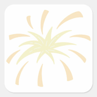 Monochromatic Doodle Burst Quadratischer Aufkleber