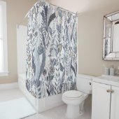 Monochromatic Midnight Bloomscape Duschvorhang (Beispiel)