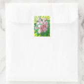 Monochromatic  quadratischer aufkleber (Tasche)