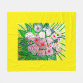 Monochromatic, Rosas, Dianthus caryophyllus,  Gerb Fleecedecke (Vorderseite (Horizontal))