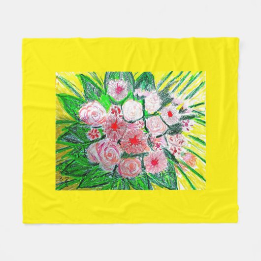 Monochromatic, Rosas, Dianthus caryophyllus,  Gerb Fleecedecke (Vorderseite (Horizontal))