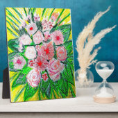 Monochromatic, Rosas, Dianthus caryophyllus,  Gerb Fotoplatte (Seite)