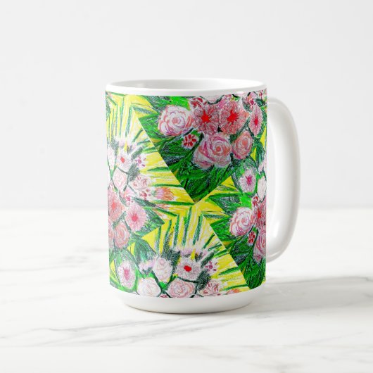 Monochromatic, Rosas, Dianthus caryophyllus,  Gerb Kaffeetasse (VorderseiteRechts)