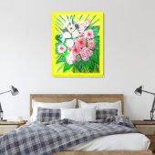 Monochromatic, Rosas, Dianthus caryophyllus,  Gerb Leinwanddruck (Insitu (Schlafzimmer))