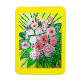 Monochromatic, Rosas, Dianthus caryophyllus,  Gerb Magnet