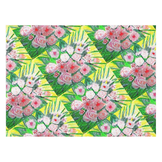 Monochromatic, Rosas, Dianthus caryophyllus,  Gerb Tischdecke (Vorderseite (Horizontal))