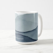 Monochromatic Watercolor Mountains Kaffeetasse (VorderseiteRechts)