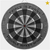 Monochromatisch Schwarz-weißer Name der benutzerde Dartscheibe