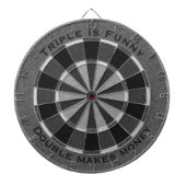 Monochromatisch Schwarz-weißer Name der benutzerde Dartscheibe (vorne)