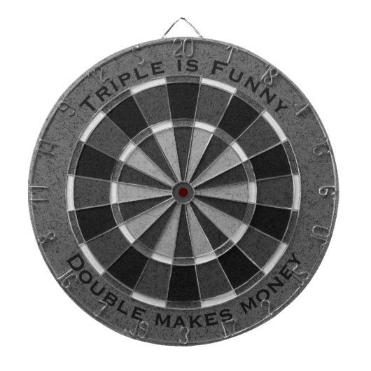 Monochromatisch Schwarz-weißer Name der benutzerde Dartscheibe (vorne)