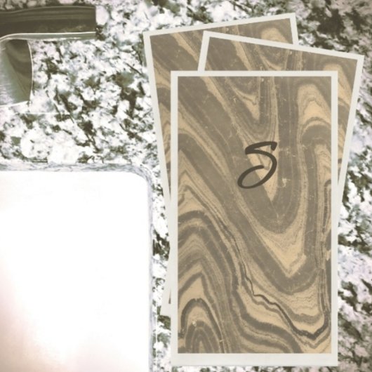 Monochromatische Beige und Taupe Natürliches Abstr Serviette