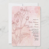 Monochromatische Bläschendusche Einladung (Vorderseite)