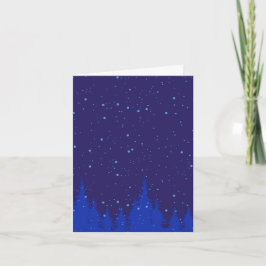 Monochromatische blaue Weihnachtslandschaft mit Sc