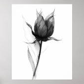 Monochromatische Blume Poster (Vorne)