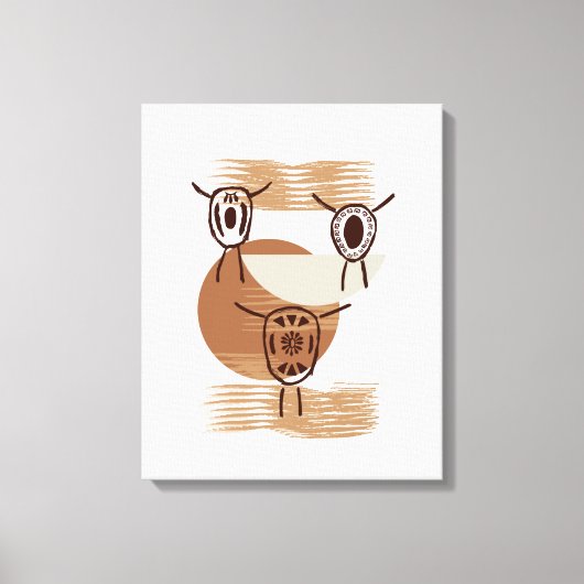 Monochromatische Bolo-Krawatte Kunst Leinwanddruck (Vorderseite)