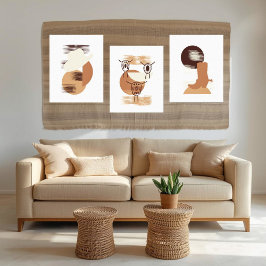 Monochromatische Bolo-Krawatte Kunst Leinwanddruck