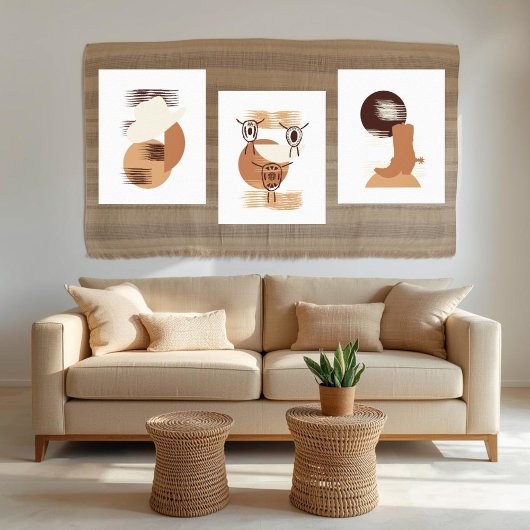 Monochromatische Bolo-Krawatte Kunst Leinwanddruck