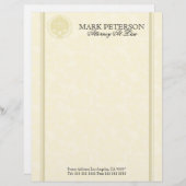 Monochromatische Damaskus-Anwälte Briefbogen (Vorne/Hinten)