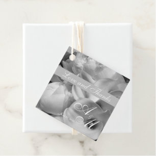 Monochromatische Fotografie White Callas & Peonies Geschenkanhänger