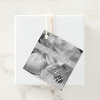 Monochromatische Fotografie White Callas & Peonies Geschenkanhänger