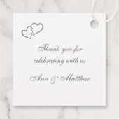 Monochromatische Fotografie White Callas & Peonies Geschenkanhänger (Rückseite)