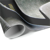Monochromatische graue Stühle Geschenkpapier (Rolleneckpunkt)