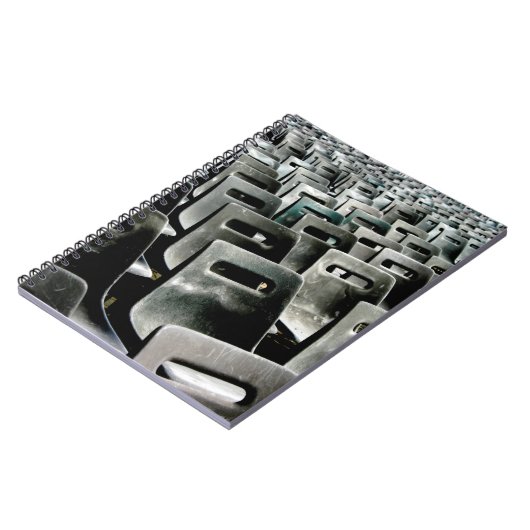 Monochromatische graue Stühle Notizblock (Linke Seite)