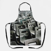 Monochromatische graue Stühle Schürze (Vorderseite)