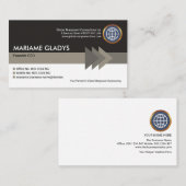 Monochromatische Gray Arrowheads Strip Gründer CEO Visitenkarte (Vorne/Hinten)