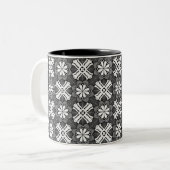 Monochromatische Kaleidoskop-Tasse Zweifarbige Tasse (Vorderseite Links)