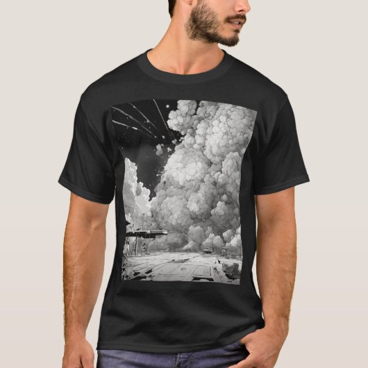 Monochromatische Kunstdarstellungen T-Shirt (Vorderseite)