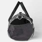 Monochromatische Linie Art Floral Duffle Bag (Rechts)