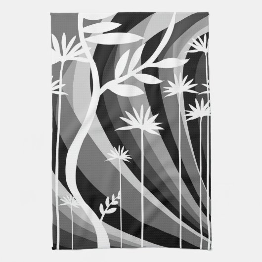 Monochromatische Pflanze Geschirrtuch (Vertikal)