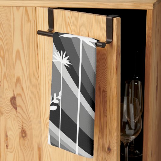 Monochromatische Pflanze Geschirrtuch (Drittel gefaltet)