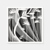 Monochromatische Pflanze Serviette (Vorderseite)