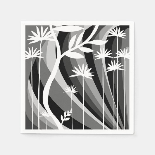 Monochromatische Pflanze Serviette (Vorderseite)