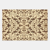 Monochromatische Pilze Geschenkpapier Set (Vorderseite)