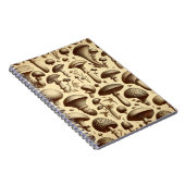 Monochromatische Pilze Notizblock (Rechte Seite)