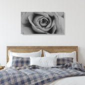 Monochromatische Rose Canvas Print Leinwanddruck (Insitu (Schlafzimmer))