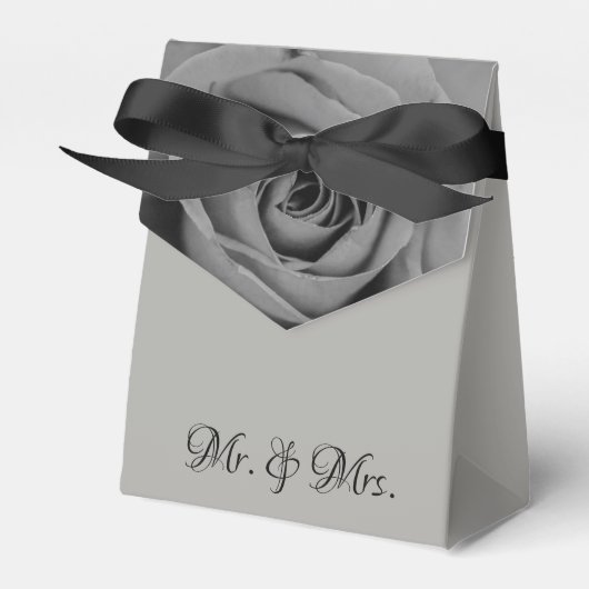Monochromatische Rose & Mrs. Tent Favor Box Geschenkschachtel (Vorderseite)