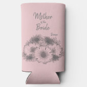 Monochromatische, schlichte Mutter der Braut Selters Dosenkühler (Rückseite)