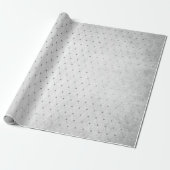 Monochromatische Silberpunkte Net Gray Diamond Alt Geschenkpapier (Ungerollt)