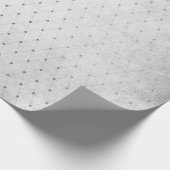 Monochromatische Silberpunkte Net Gray Diamond Alt Geschenkpapier (Ecke)