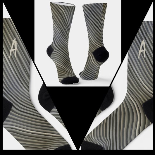Monochromatische Streifen aus Grau und Schwarz Socken