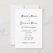 Monochromatische Treetops Hochzeit Einladung (Vorderseite)